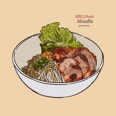 Classic Thai style food pattern set (18)