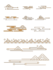 Chinese Traditional Pattern Set (Auspicious Cloud & Phoenix for Bridal Design)
