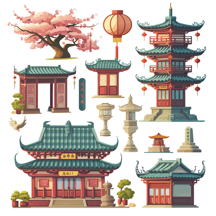 Collection of Chinese Ancient Architectural Elements