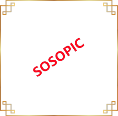 Chinese Minimalist Square Border Design Template with Traditional Stripes