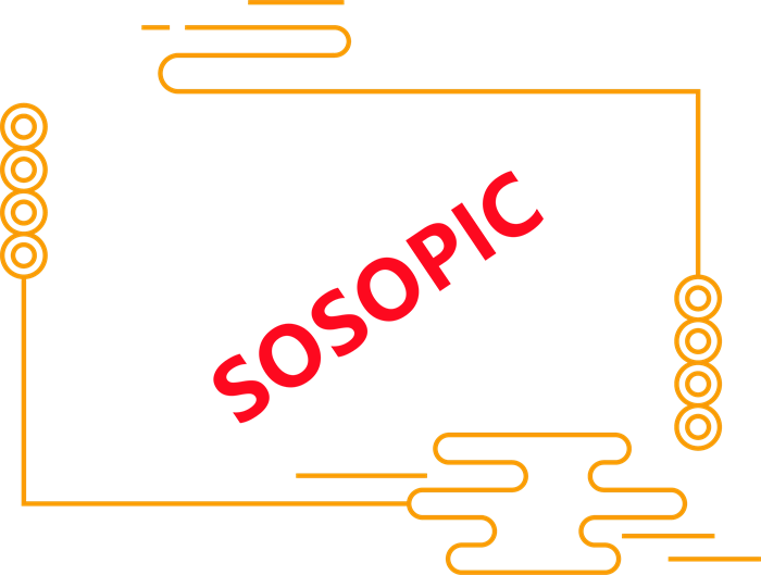 Chinese Golden Line Square Border Design Template​

