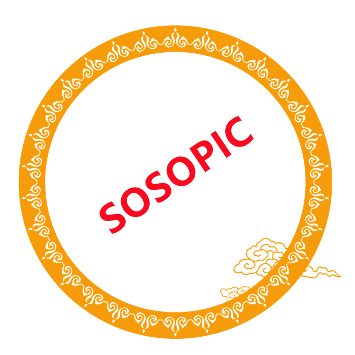 Chinese Golden Circular Striped Border Design with Classical Decorative Patterns​
