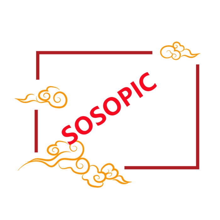Chinese Traditional Cultural Element Red Border Template with Golden Auspicious Clouds Embellishments​
