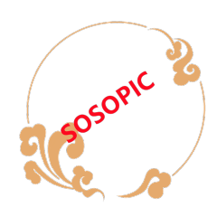 Chinese Traditional Cultural Element Circular Border Design Template with Rolling Clouds Elements​
