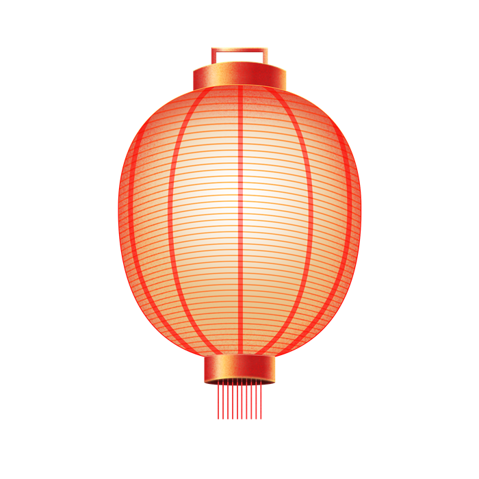 Origami - Style Chinese Lantern Festival Lantern Icons​
