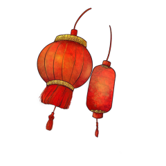 Food - Shaped Chinese Lantern Festival Lantern Icons
