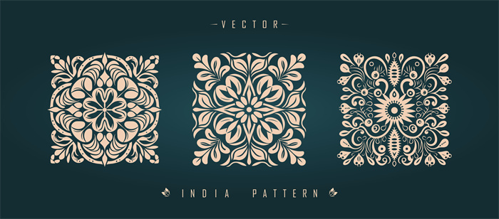 Indian Textile Border - Inspired Mandala
