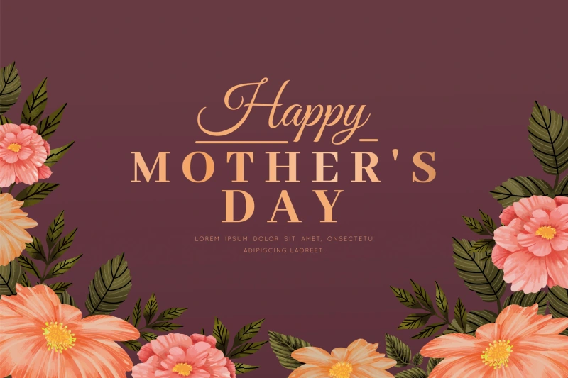 Mother's day decorative element background pattern poster material template (29)