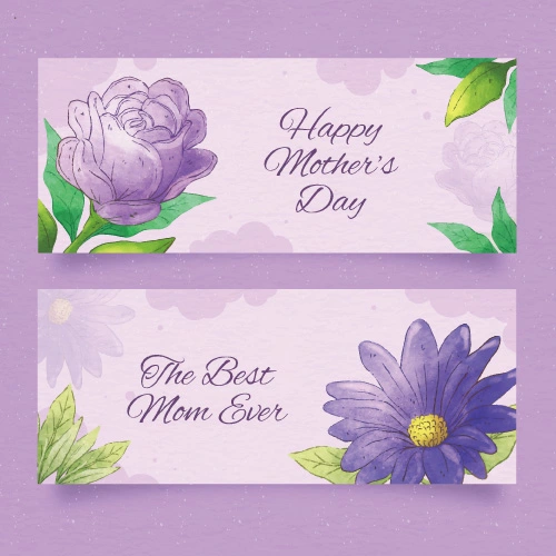 Mother's day decorative element background banner design template (6)