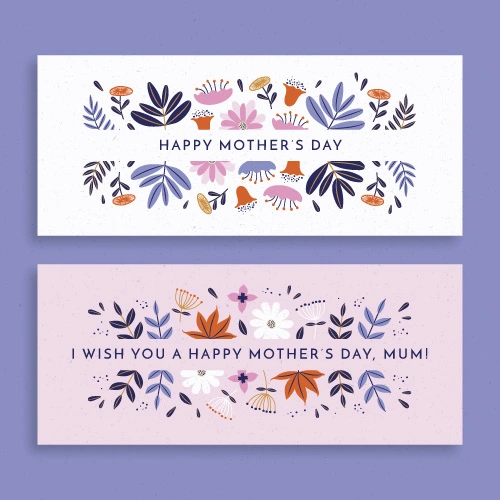 Mother's day decorative element background banner design template (1)