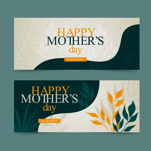Mother's day decorative element background banner design template (18)