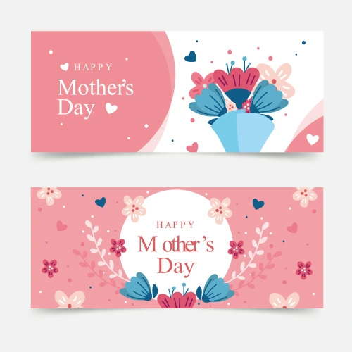 Mother's day decorative element background banner design template (17)