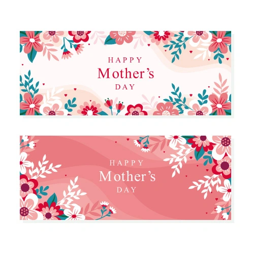Mother's day decorative element background banner design template (14)
