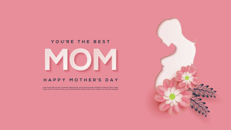 Mother's day decorative element background pattern poster material template (41)