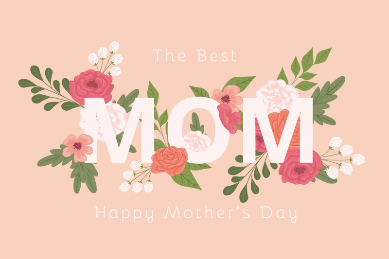 Mother's day decorative element background pattern poster material template (26)