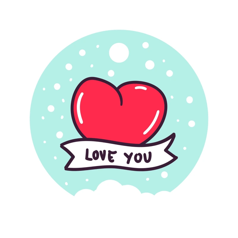 Promotional pattern of decorative elements for Valentine's Day (103)