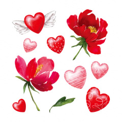 Romantic Valentine's Day Heart - shaped Icons