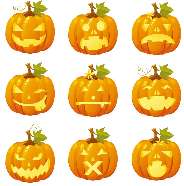 Halloween's decorative element icons patttern set (13)