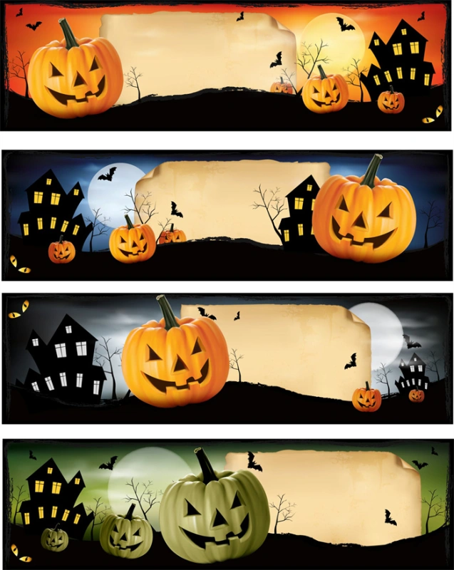 Halloween promotional display banner template set (45)