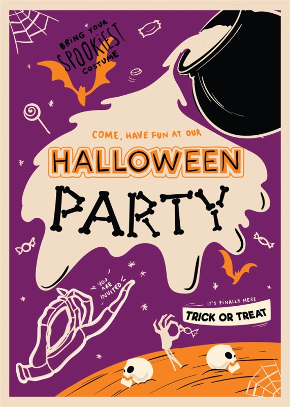 Halloween promotional display poster template set (15)