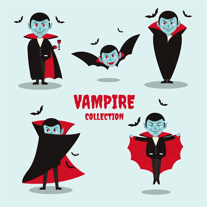 Halloween vampire character element patttern collection (16)