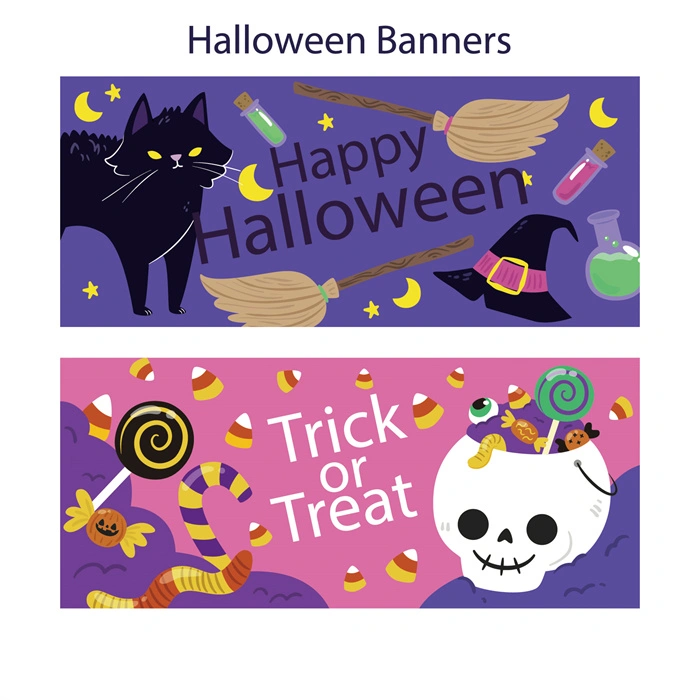 Halloween promotional display banner template set (51)