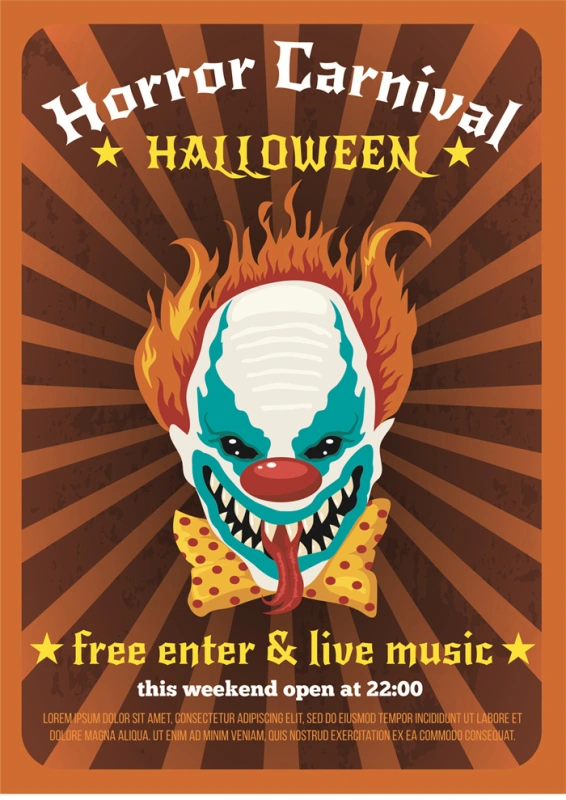 Halloween promotional display poster template set (32)