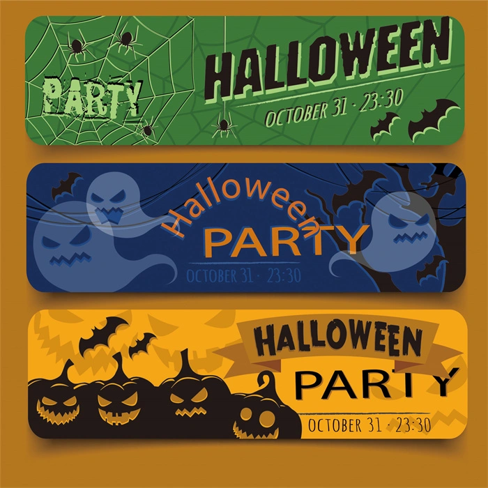 Halloween promotional display banner template set (82)