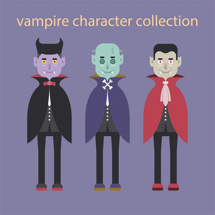 Halloween vampire character element patttern collection (23)