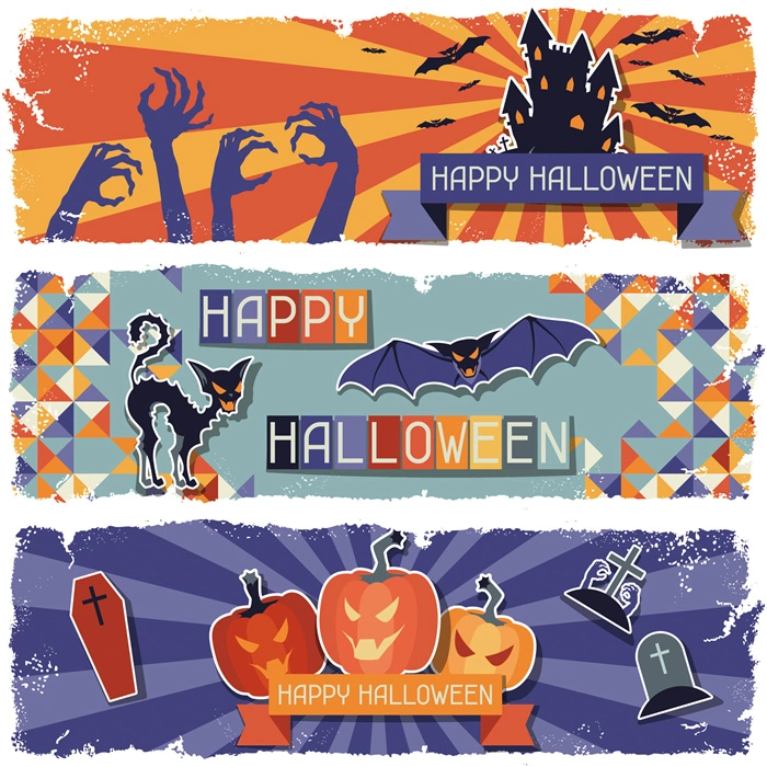 Halloween promotional display banner template set (23)