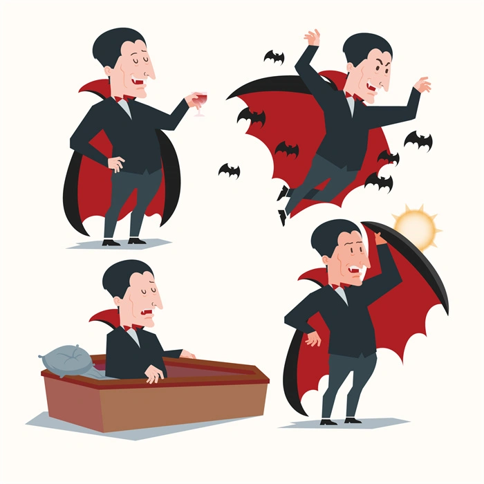 Halloween vampire character element patttern collection (5)