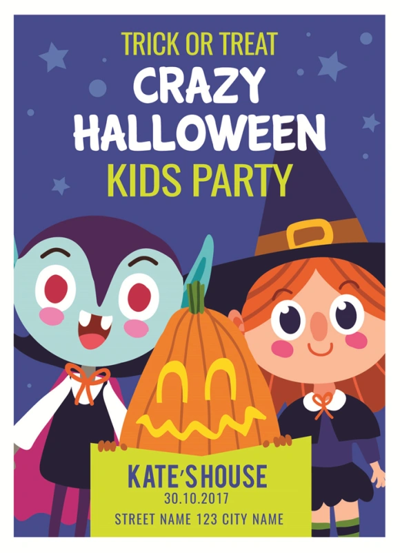 Halloween promotional display poster template set (39)