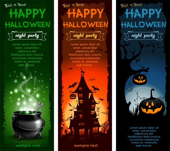 Halloween promotional display banner template set (67)