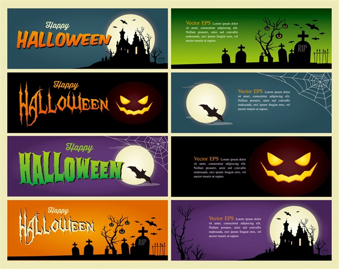 Halloween promotional display banner template set (56)
