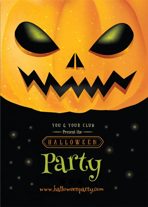 Halloween promotional display poster template set (13)