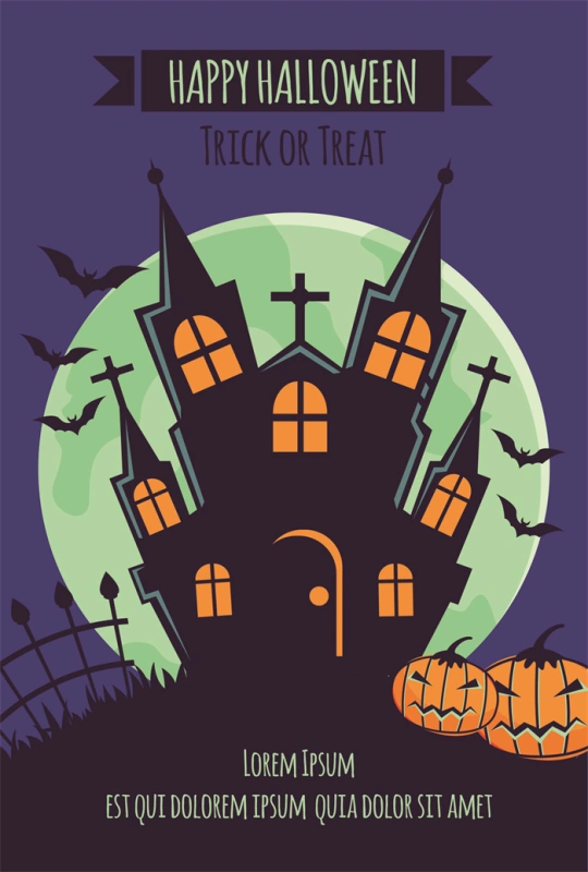 Halloween promotional display poster template set (34)