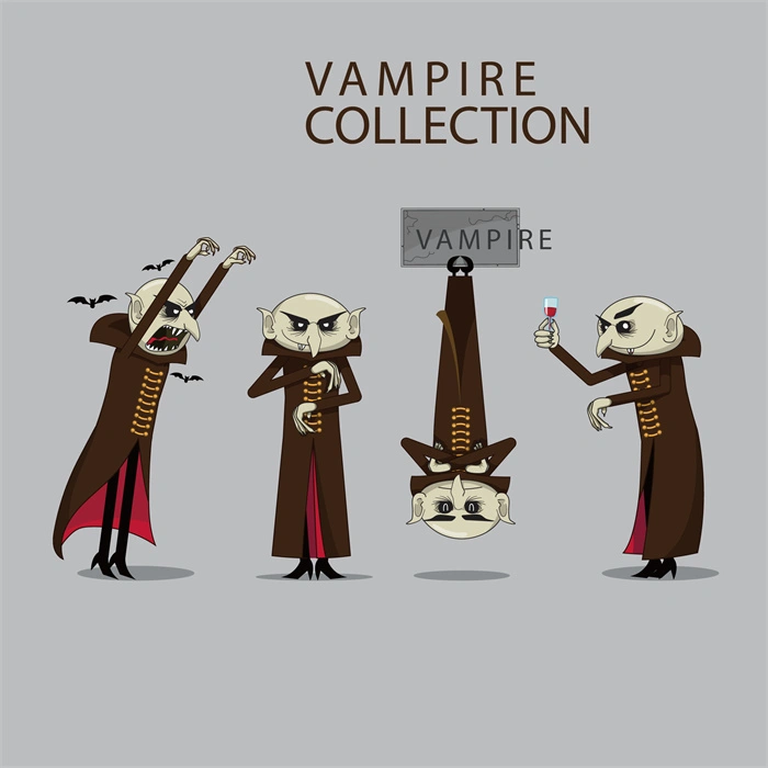 Halloween vampire character element patttern collection (28)