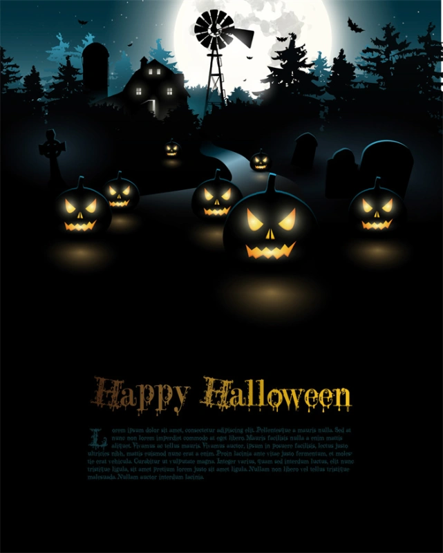 Halloween promotional display banner template set (10)