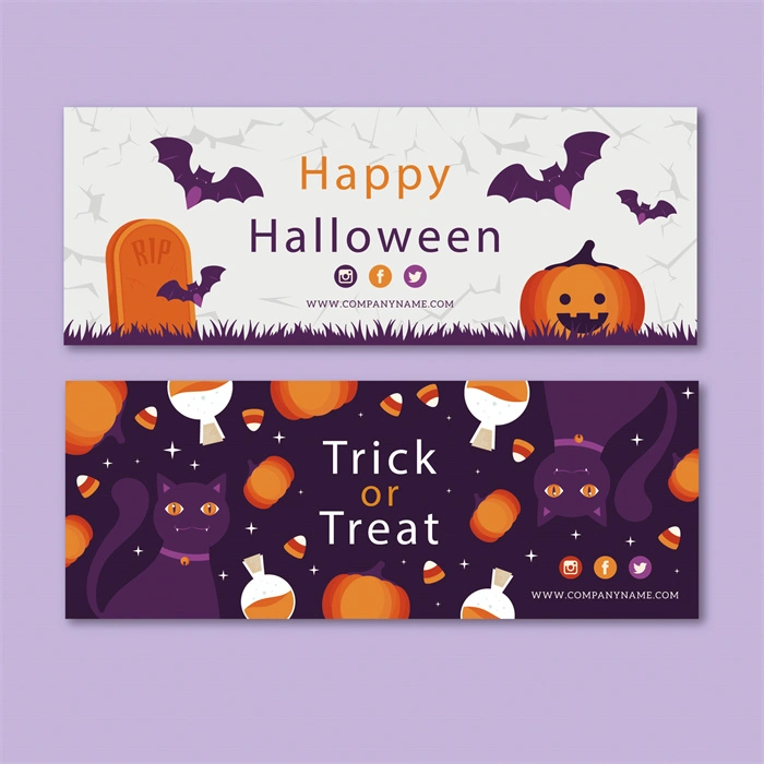 Halloween promotional display banner template set (29)