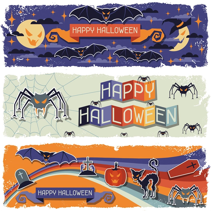 Halloween promotional display banner template set (34)
