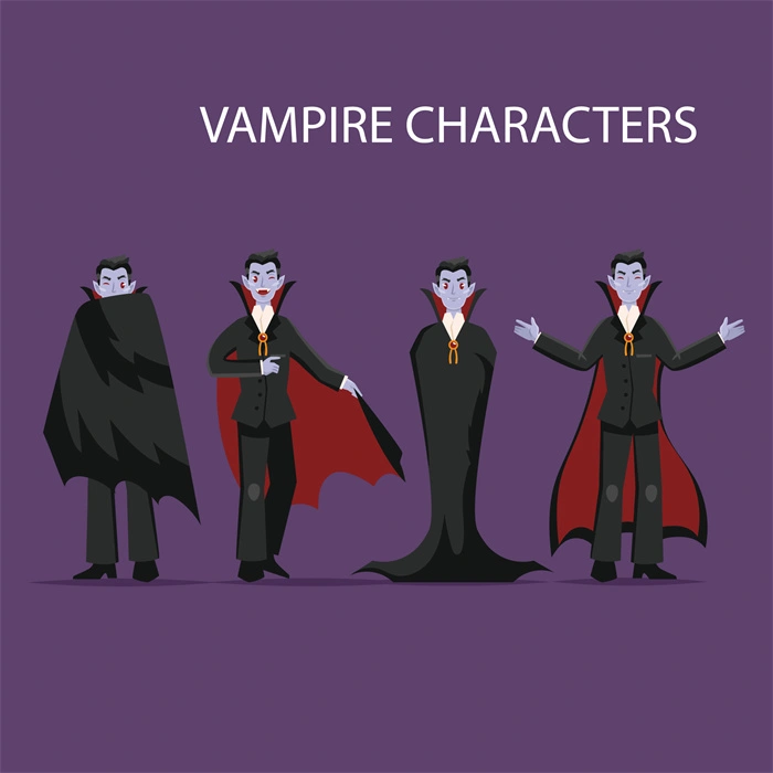 Halloween vampire character element patttern collection (26)