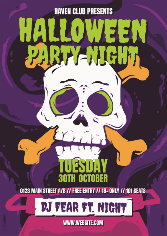 Halloween promotional display poster template set (33)