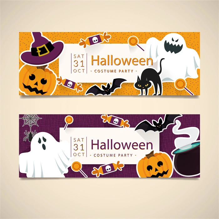 Halloween promotional display banner template set (79)