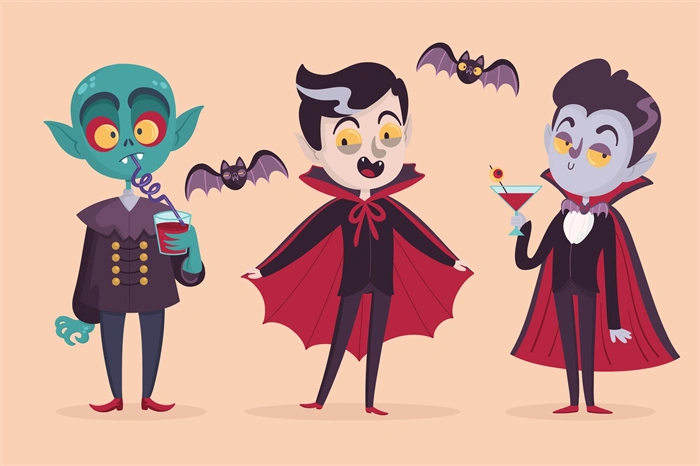 Halloween vampire character element patttern collection (7)