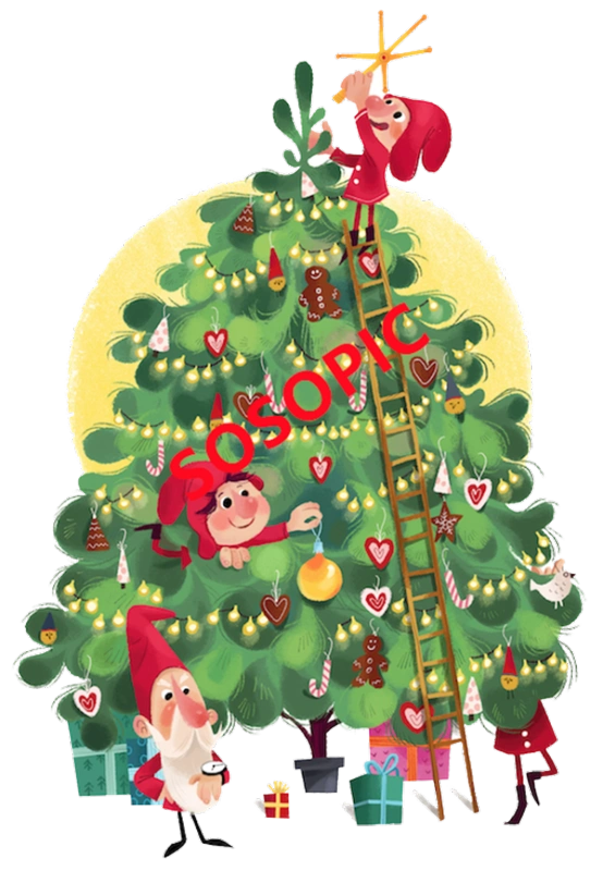 Christmas Day element background icons pattern template (29)