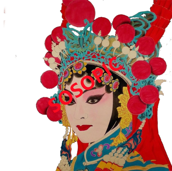 Traditional Chinese opera element icons pattern collection (62)