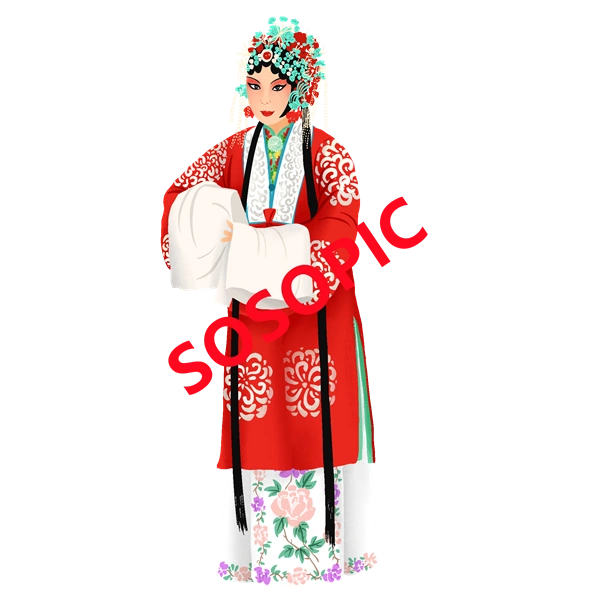 Traditional Chinese opera element icons pattern collection (56)