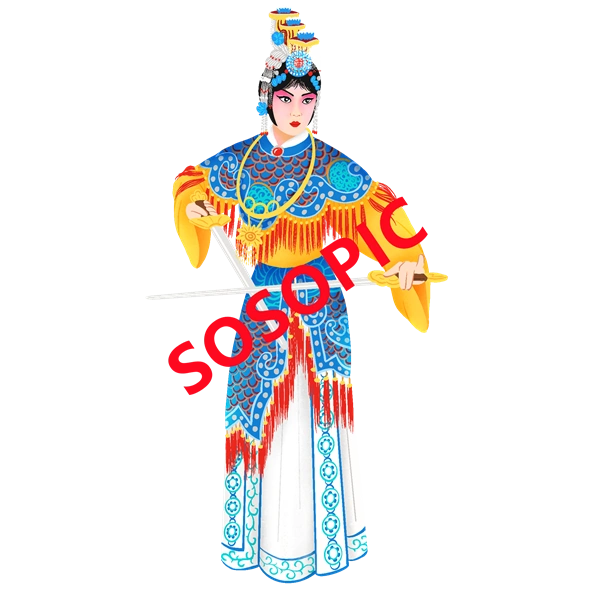 Traditional Chinese opera element icons pattern collection (57)