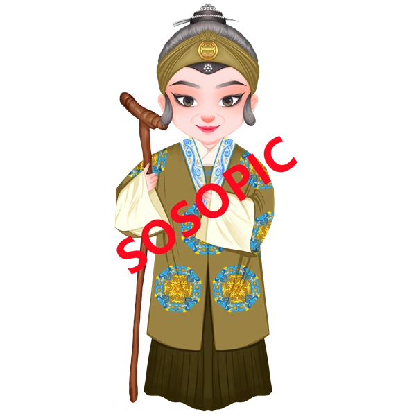Traditional Chinese opera element icons pattern collection (1)