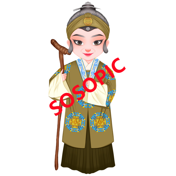 Traditional Peking Opera: Venerable Ancient Matriarchs Pattern Set